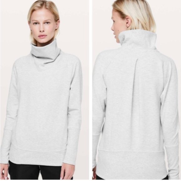 lululemon athletica Tops - Lululemon High Lines Pullover Heathered Light Grey